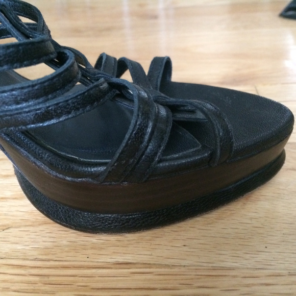 Stuart Weitzman Studded Black Platform Sandals - Picture 3 of 6